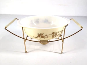 Casseruola vintage Pyrex Golden Branch ospitalità senza coperchio culla e scaldacollo - Foto 1 di 11