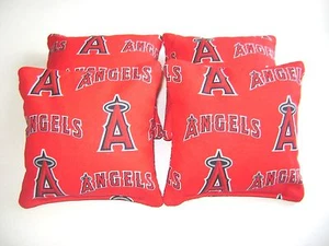 LOS ANGELES ANGELS OF ANAHEIM CORNHOLE BEAN BAGS SET OF 4 TOP QUALITY TOSS GAME - Picture 1 of 1