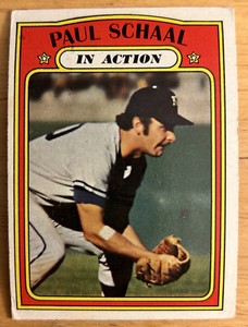 1972 Topps Paul Schaal In Action Baseball Card #178 Royals Low-Grade Fair (O/C)
