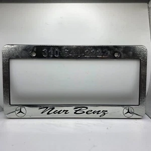 Nur Benz Mercedes Benz Silver Plastic License Plate Frame California - Picture 1 of 2