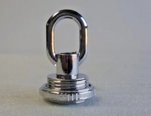 NEU STANZGUSS CHROM SCHRAUBE KRAGEN SCHLEIFE ANGEZAPFT 1/8IPS (3/8") LAMPENTEIL - Bild 1 von 3