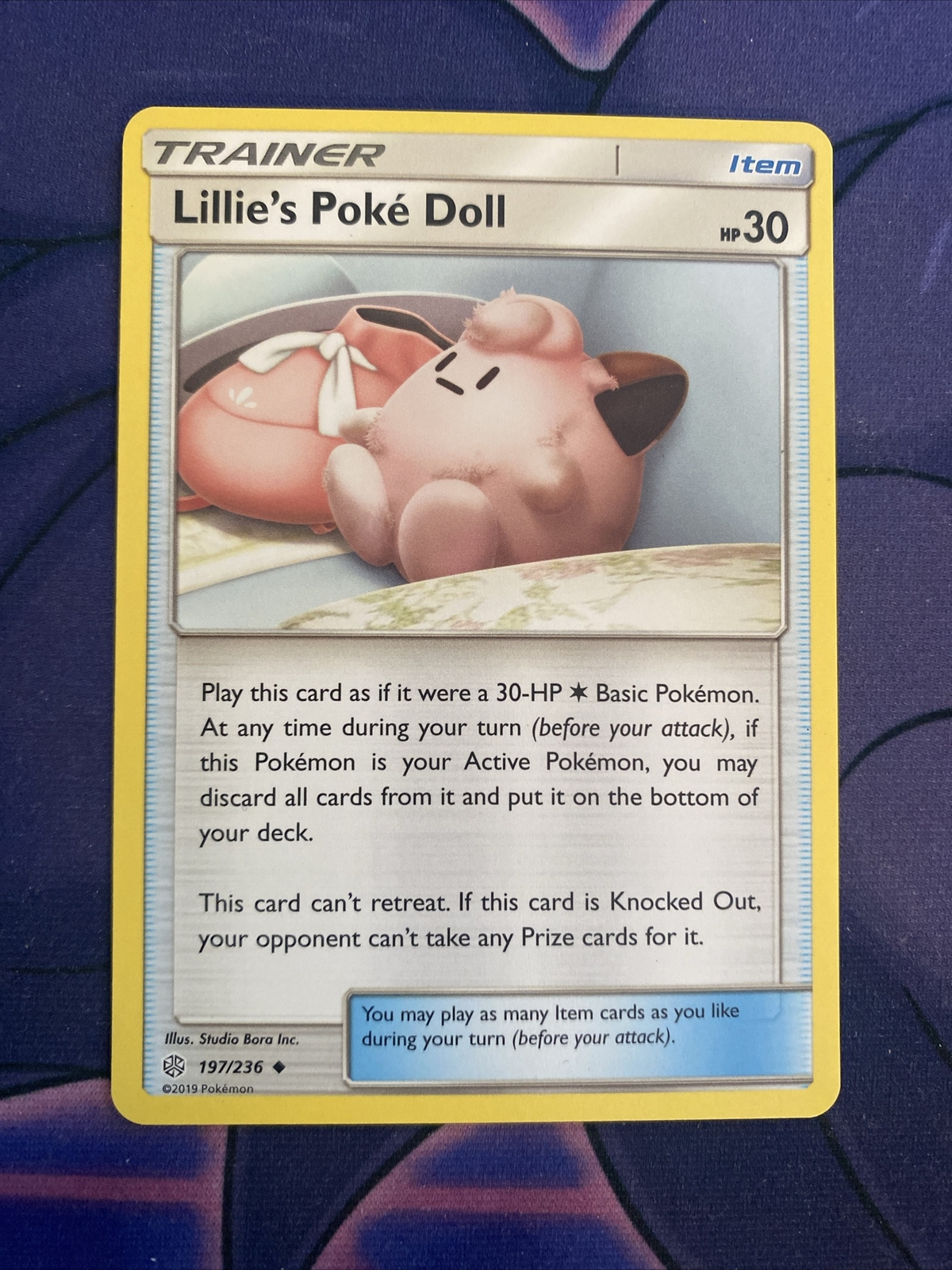 Pokemon TCG Cosmic Eclipse LP Lillies Poke Doll 197/236