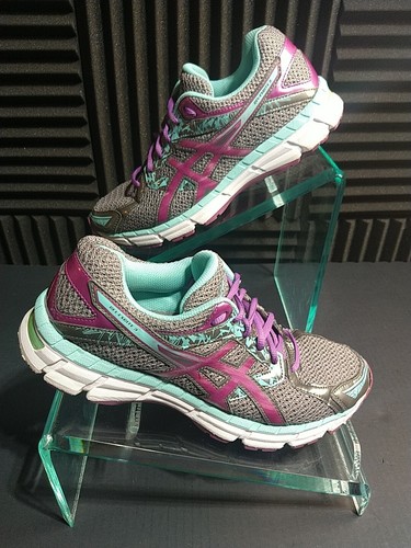 Scarpe da corsa Asics Gel Excite 3 da donna taglia 9 grigie viola verde acqua. C3