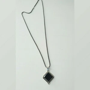 Milor Garnet Medallion Necklace Sterling Silver - Picture 1 of 3