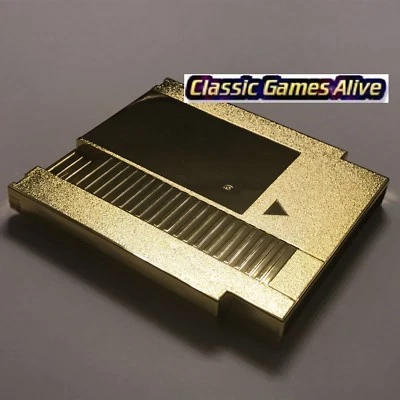 Estuche de juego NES The Legend of Zelda con carcasa - dorado o astilla platino (chapado en metal) Foto 1 de 3