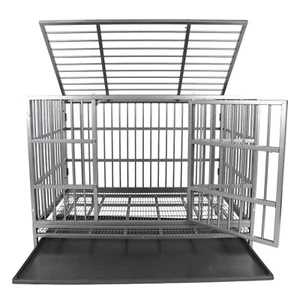 Heavy Duty 47 Inch Dog Crate Metal Cage Kennel High Anxiety Pet Cage New - Picture 1 of 5