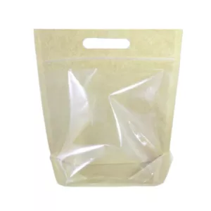 Multi-QTY Standup Clear Kraft Stand-Up Zip Seal Bags with Die Cut Handle 9.5x11" - Picture 1 of 6