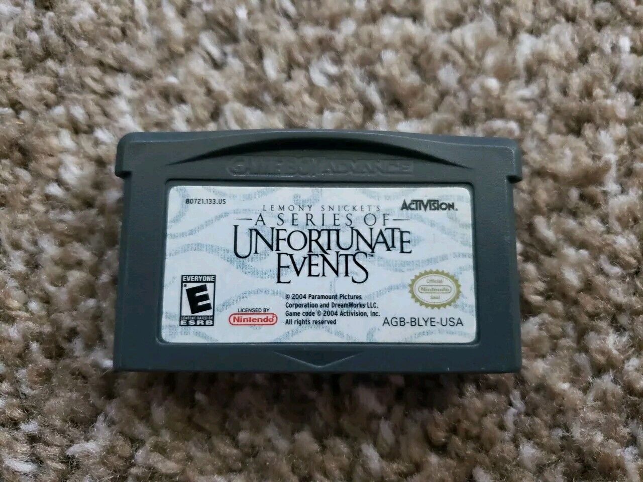 Nintendo GameBoy Advance Lemony Snickets A Series Of Unfortunate Events Game