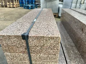 STUNNING SOLID GRANITE STEPS ,COPING , KERBS , 1000x300x60 FLAMED ONLY £35 !! - Picture 1 of 3