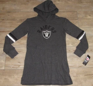 Las Vegas Raiders NFL Extended Length Long Hoodie Jacket $60 Girls Size Youth XL - Picture 1 of 3