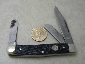 Boker Tree Brand Solingen Germany 7474 Rough Black Stockman Knife - Picture 1 of 5
