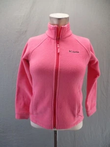 Columbia Size M Girls Full Zip Stand Collar Pocket Fleece Athletic Jacket 004 - Picture 1 of 10