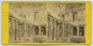 Stéréo 1871 Quéval-Valecke. Commune de Paris. Ruines du Palais des Tuileries. - Picture 1 of 1