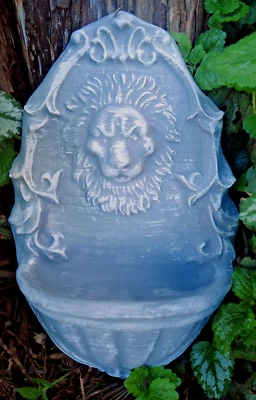 Poli plástico león pájaro alimentador plato de agua molde 10" x 6.5" x 3/4" grueso fundido años 100 Foto 1 de 4