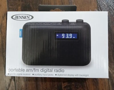 JENSEN SR-50 Portable AM/FM Digital Radio LCD Backlit Display with Aux Inputs - Image 1 of 4