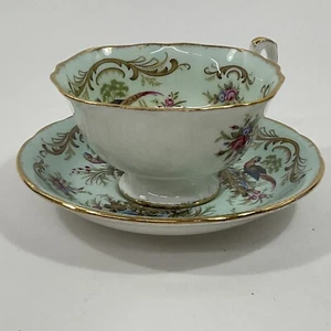VTG Paragon Antique Series SWANSEA Teacup And Saucer Pheasants Floral ENGLAND - Picture 1 of 11