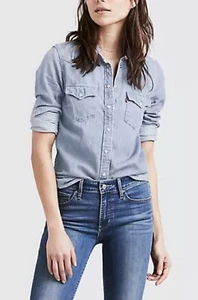 CAMICIA DENIM WESTERN ULTIMATE DA DONNA LEVI'S - PREZZO DI RICAMBIO £60 - Foto 1 di 3