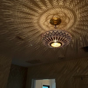 Moroccan brass chandelier lighting, Hanging Shade for a Stunning Look, Lamp - Picture 1 of 10