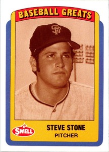 1990 Swell Baseball Greats Steve Stone #27 San Francisco Giants