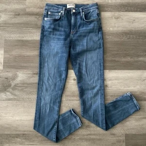 AGOLDE High Waist Stiletto Skinny Jeans Womens 26 Blue Slim Stretch Zip Fly Soft - Picture 1 of 10