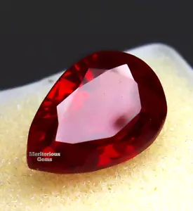 Pietra Preziosa Sciolta Taglio Pera Rubino Rosso 8,50 Ct Naturale Mozambico Certificata Migliore - Foto 1 di 7