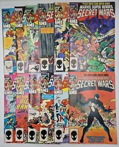 SECRET WARS #1 - #12 : Marvel Comics 1984 - COMPLETE SET - Origin Black Symbiote
