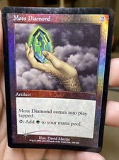 FOIL Moss Diamond WATER DAMAGED 7TH Edition MTG DMG Card