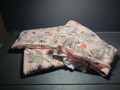 Pink Ribbed Skull Santa 'Naughty List' Knit Yardage, 2 yds - Image 1 of 2