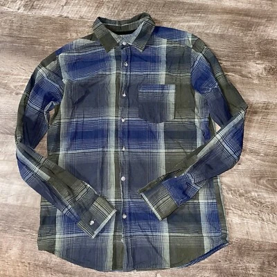 Camisa STOIC Para Hombre A Cuadros Manga Larga Botón Delantero Informal Carrera Foto 1 de 4