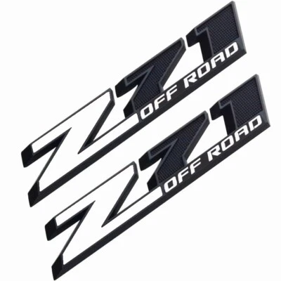 2x Pegatina insignia 3D emblema OFF ROAD Z71 (5") para Silverado blanco negro Foto 1 de 4