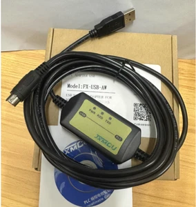 DVP For Mitsubishi FX3U Series PLC Programming Cable FX-USB-AW Download Cable ~ - Photo 1/4