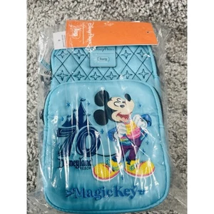 Disneyland 70th Celebration Magic Key Mickey Lug Convertible Crossbody Bag New - Picture 1 of 9