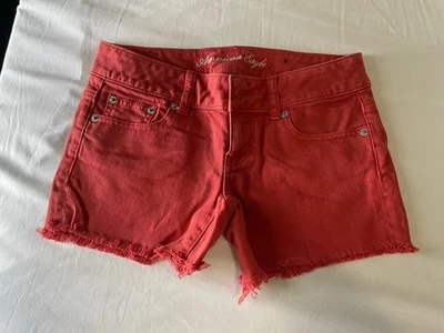 Pantalones cortos elásticos para mujer American Eagle naranja talla 0 Foto 1 de 4
