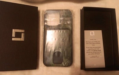 LUPA Legacy iPhone 13 PRO Case Wallet  Card Holder Emerald Marble - Image 1 of 4