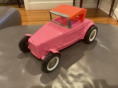20 世纪 60 年代经典 Buddy L 粉色热杆跑车状况 +++ 蒙斯特汽车 — 第 1/4 张图片