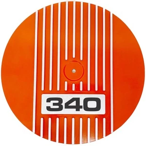 Mopar 340 Orange Air Cleaner Kit, 13", Fits Mopar 340, 360 Dodge Engines - Picture 1 of 4