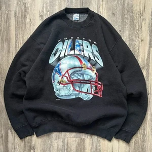 Vintage 1994 Salem Sportswear NFL Houston Oilers Helmet Sweatshirt Size XL - Bild 1 von 7