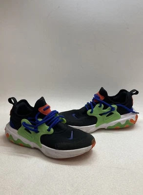 Nike React Presto Juvenil Negro Verde Azul Tenis para Correr Talla 5Y Foto 1 de 4