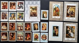 1968 Ajman - MNH - Paintings - fine lot of stamps & SS - Picture 1 of 1