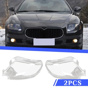 For Maserati Quattroporte 07-12 Headlight Lens Cover Lampshade Housing Shell 2x - Picture 1 of 14