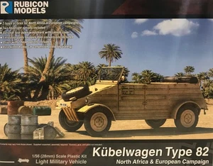 Rubicon Modelos Kübelwagen Tipo 82 Vehículo Militar Ligero 1/56 28mm Coche VW Alemán - Imagen 1 de 1