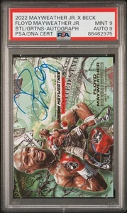 2022 Floyd Mayweather Jr. X Tyson Beck Floyd Mayweather Btl/Grtns-Auto PSA 9 - Picture 1 of 2