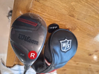 NEW RH Wilson DynaPower 22* 4 Hybrid 5.5 HZRDUS Smoke Red 70 Gm Midspin W/HCVR - Image 1 of 4