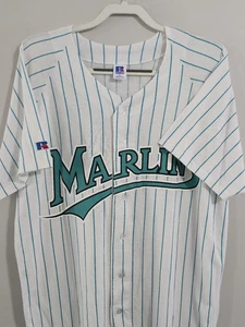 Vintage 1990s MLB Florida Marlins Russell Athletics Cotton Jersey Men's Size XL - Picture 1 of 9