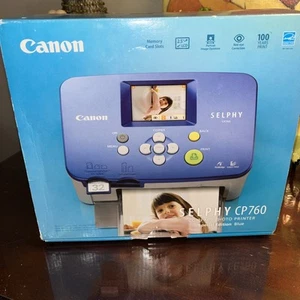 Brand New CANON Compact Photo Printer SELPHY CP760 Special Blue Edition - Picture 1 of 14