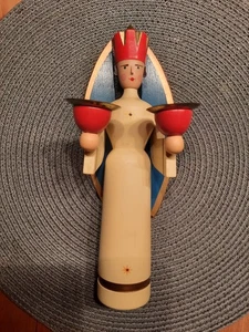 Lichterengel Erzgebirge Seiffener Volkskunst Engel ca. 23 cm Holz DDR - Bild 1 von 5