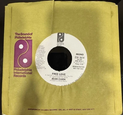 JEAN CARN Free Love PHILADELPHA INTERNATIONAL PROMO 45 MONO/STEREO EX Foto 1 de 4