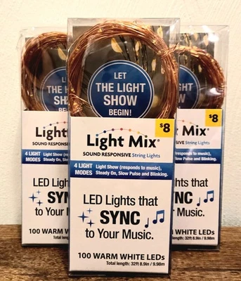 LED White Fairy Light String that Syncs to Music Buy 2 Get 1 Free 32 ft/ Party - Image 1 of 4