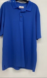 Grand Slam Mens Blue Short Sleeve Collared Performance Polo Shirt Size X-Large - Picture 1 of 6