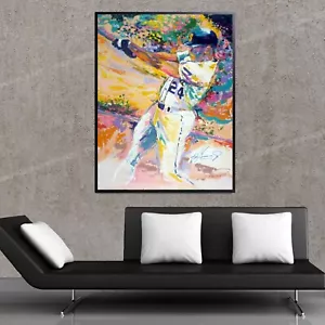 Ken Griffey Jr Texturizado a Mano 36"H X 24"W Lienzo Giclee Enmarcado Antes $795 Ahora $295 - Imagen 1 de 16
